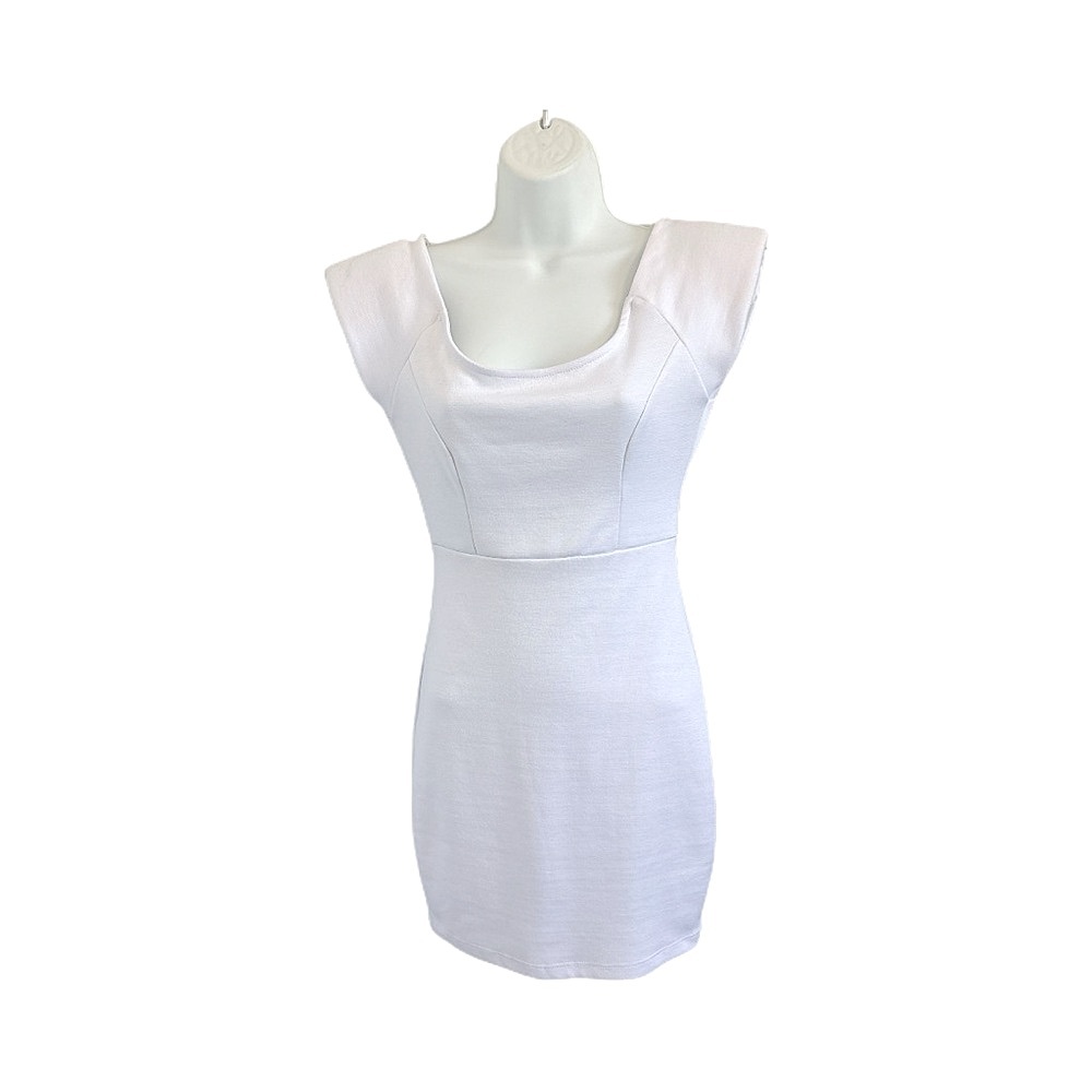 Lulu's NWT White Mini Dress With Plunging Back Scandi Star Girl Y2K Size S